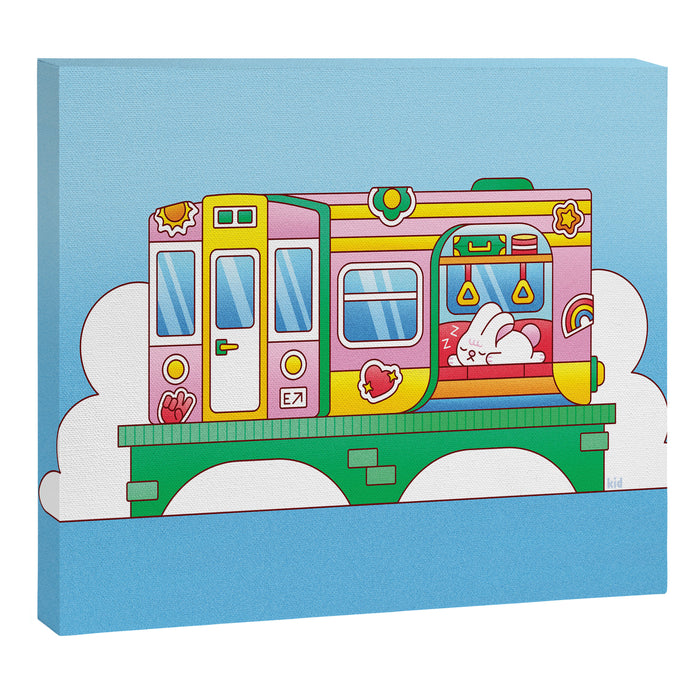 Kidnichols Subway Snooze Art Print Canvas Print Gallery Image 1