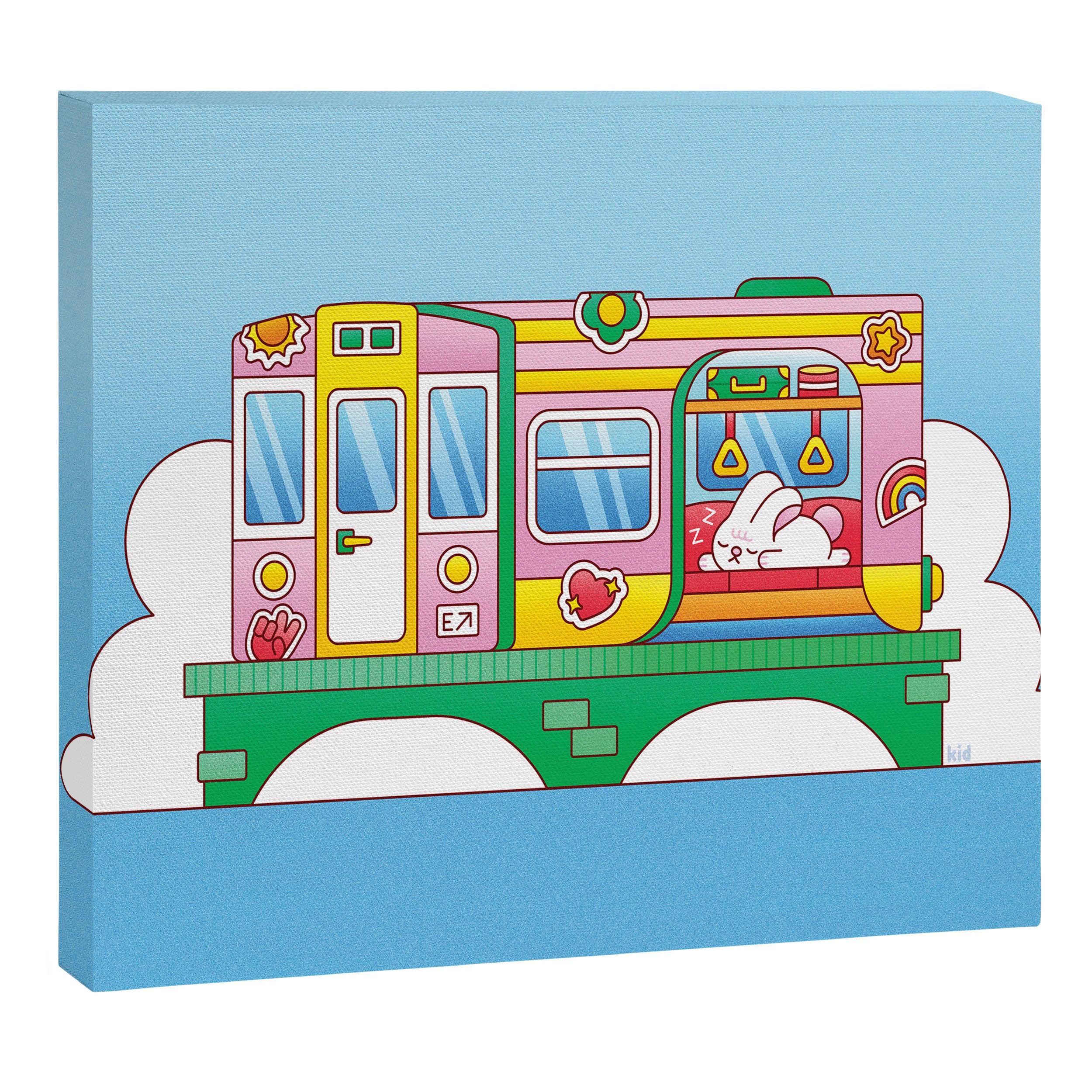 Kidnichols Subway Snooze Art Print Canvas Print Gallery Image 6