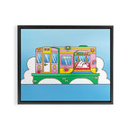 Kidnichols Subway Snooze Art Print Framed Canvas Print Gallery Image 2