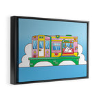 Kidnichols Subway Snooze Art Print Framed Canvas Print Gallery Image 6