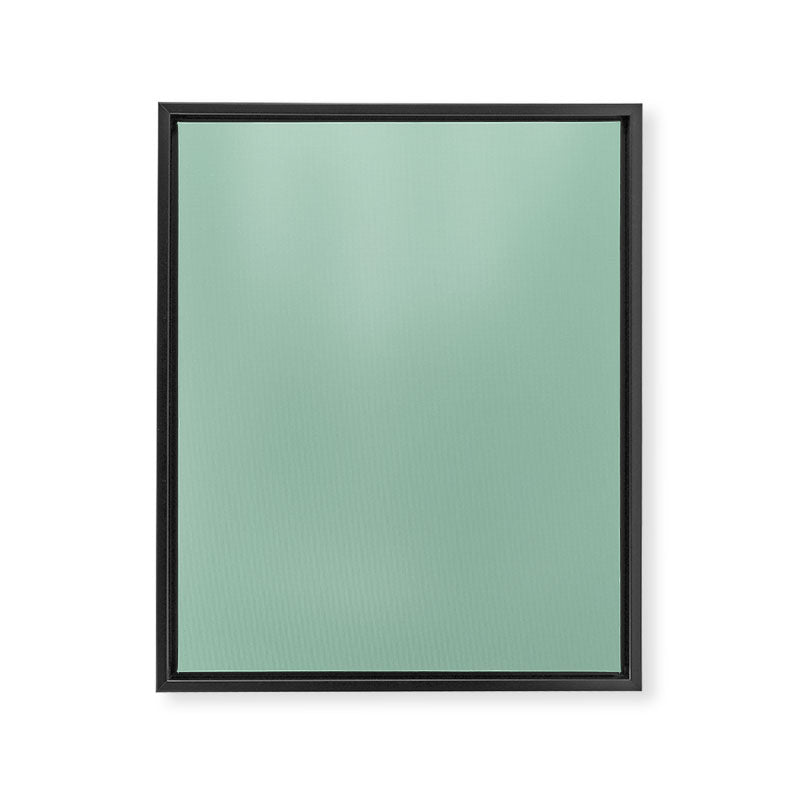 1950s Mint Green Solid Framed Canvas Print Gallery Image 8