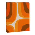 70s Retro Groove Minimalist Mid Century Modern Abstract in 1970s Brown and Orange Canvas Print Gallery Image 6