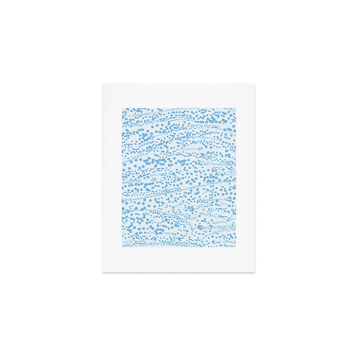  Abstract Ink Blot Strata Pattern in Ice Blue Art Print Gallery Image 1