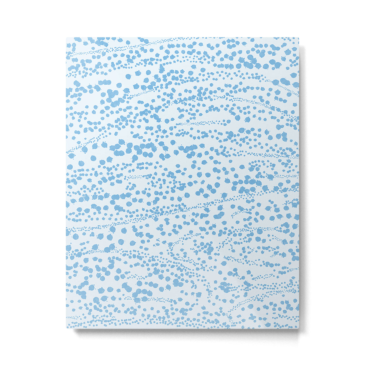  Abstract Ink Blot Strata Pattern in Ice Blue Metal Print Gallery Image 6
