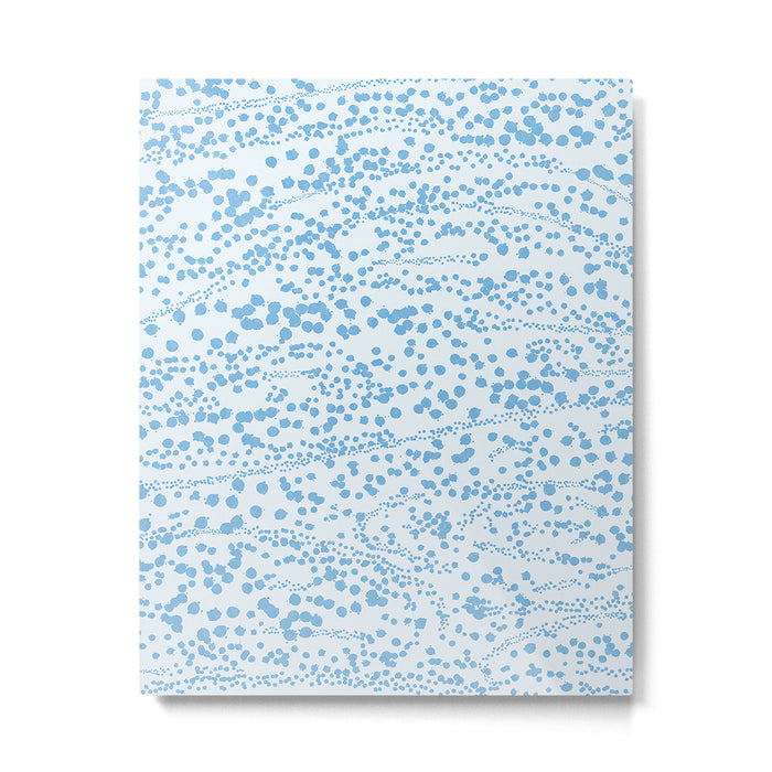  Abstract Ink Blot Strata Pattern in Ice Blue Metal Print Gallery Image 1
