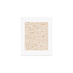 Abstract Ink Blot Strata Pattern in Neutral Camel Beige Art Print Gallery Image 1