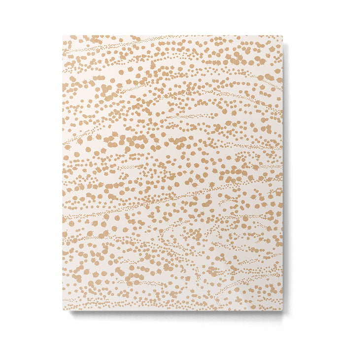 Abstract Ink Blot Strata Pattern in Neutral Camel Beige Metal Print Gallery Image 1