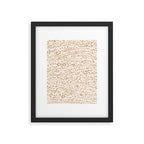 Abstract Ink Blot Strata Pattern in Neutral Camel Beige Framed Art Print Gallery Image 6