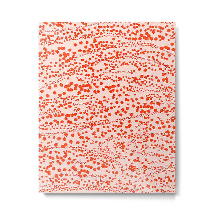 Abstract Ink Blot Strata Pattern in Persimmon Orange Metal Print Gallery Image 1