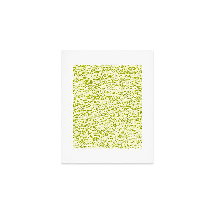 Abstract Ink Blot Strata Pattern in Wasabi Green Art Print Gallery Image 1