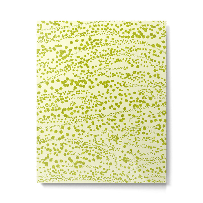 Abstract Ink Blot Strata Pattern in Wasabi Green Metal Print Gallery Image 1