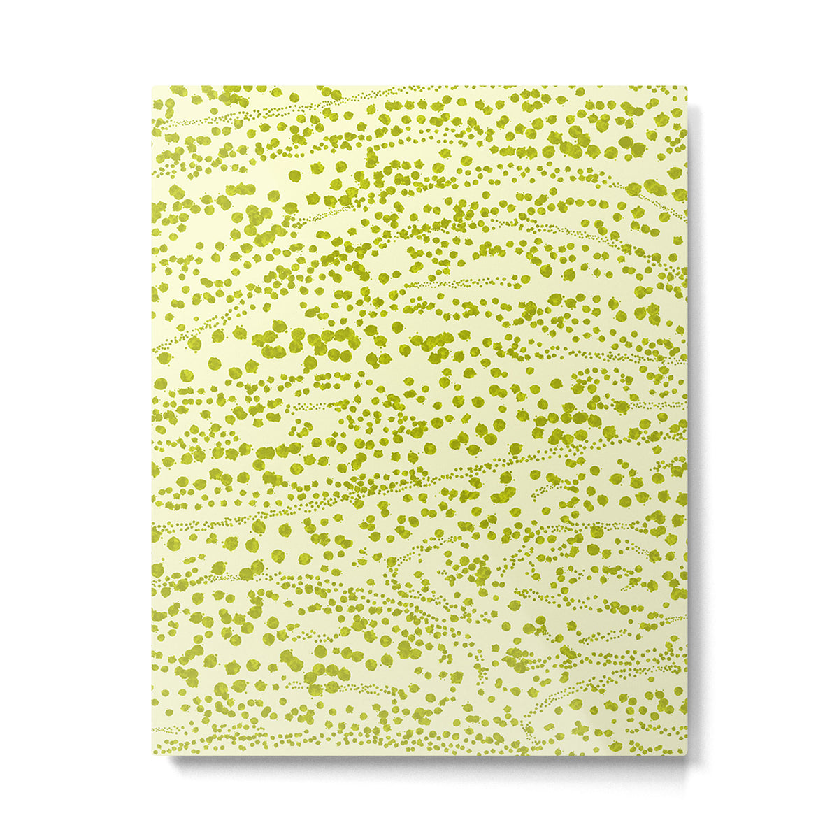 Abstract Ink Blot Strata Pattern in Wasabi Green Metal Print Gallery Image 6