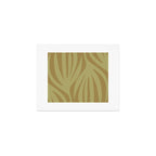 Abstract Maldives Leaves Minimalist Pattern in Olive Art Print Gallery Image 1
