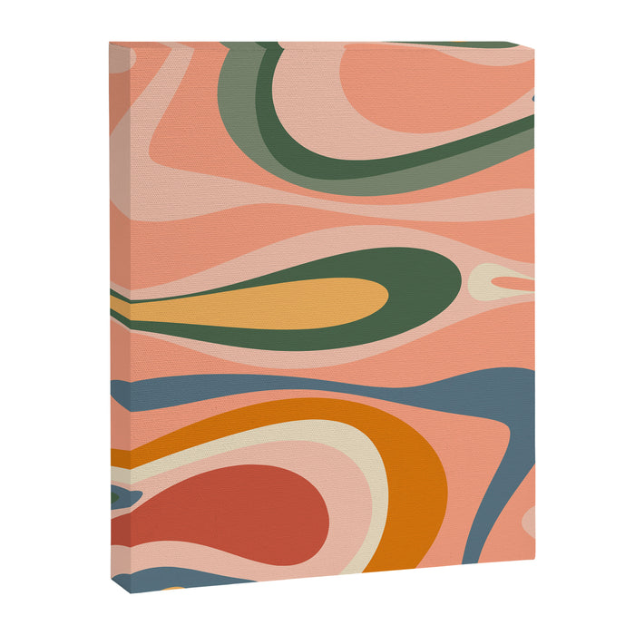 Abstract Mod Thang Multicolor Retro Modern Abstract Pattern Canvas Print Gallery Image 1