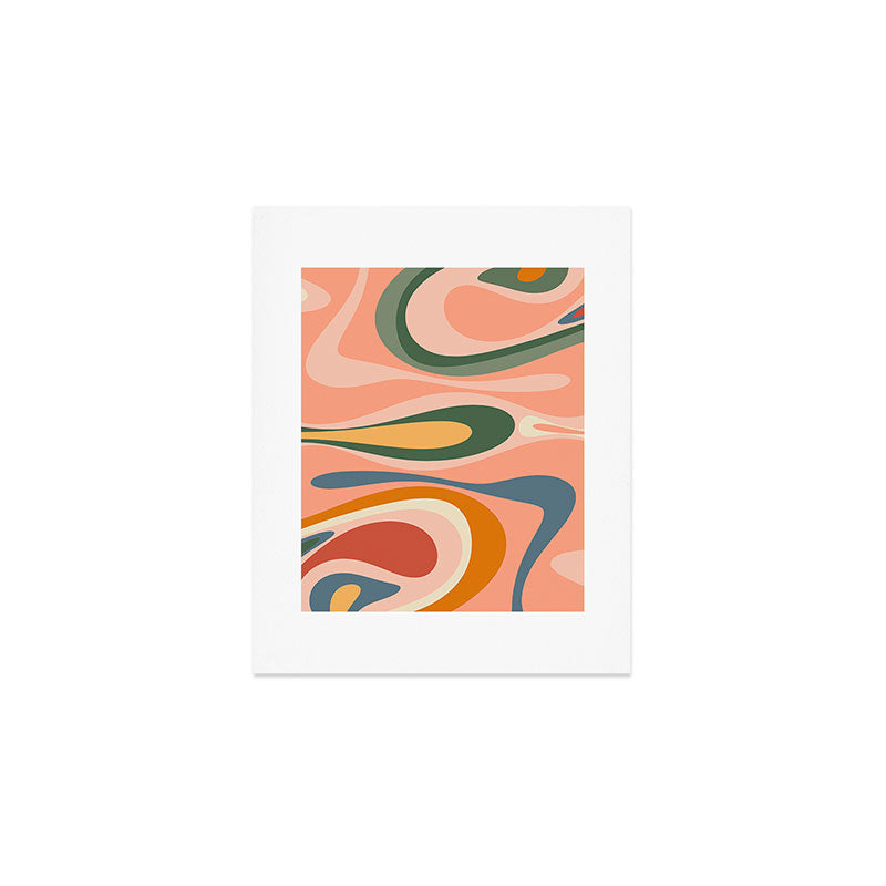 Abstract Mod Thang Multicolor Retro Modern Abstract Pattern Art Print Gallery Image 1