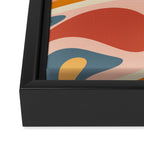 Abstract Mod Thang Multicolor Retro Modern Abstract Pattern Framed Canvas Print Gallery Image 3