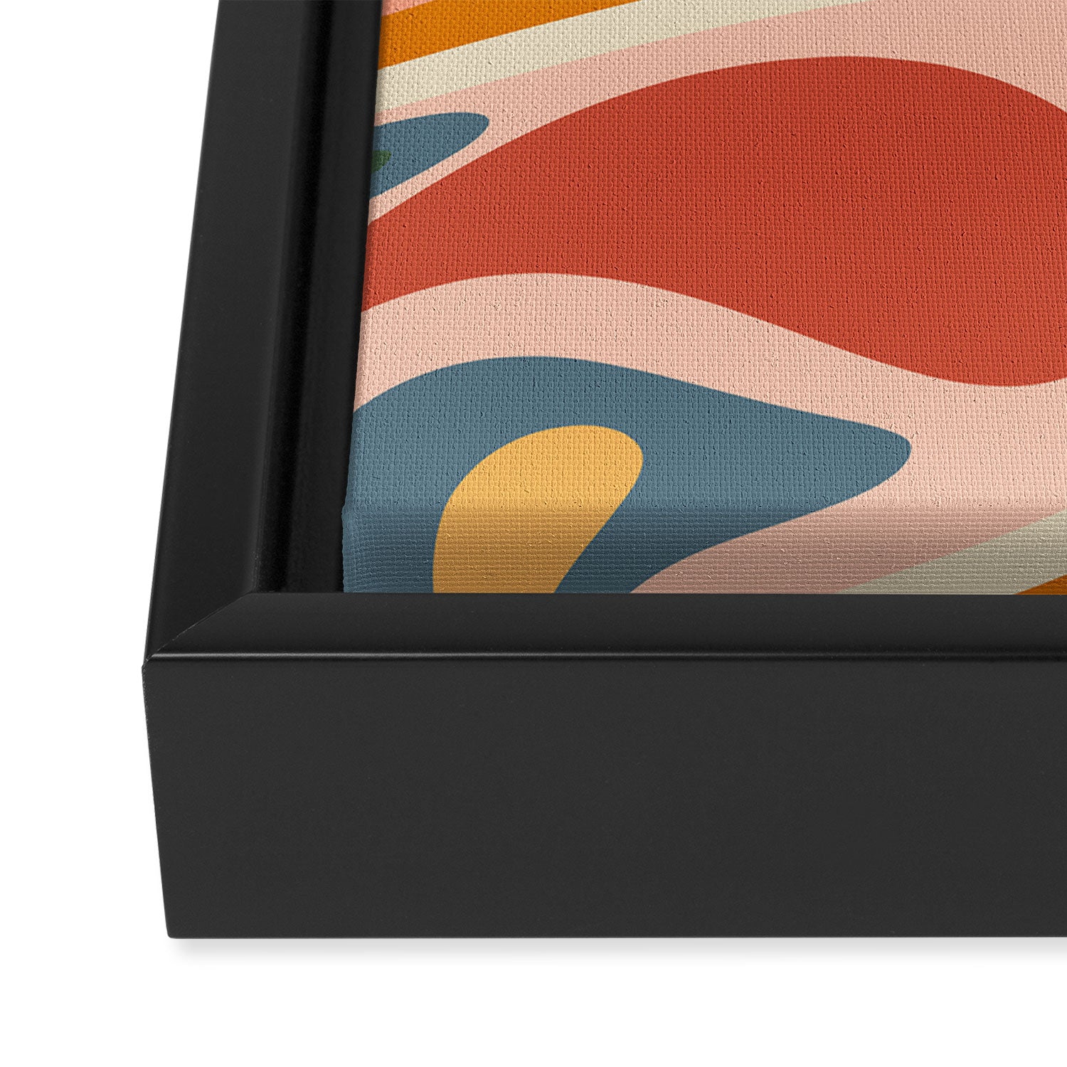 Abstract Mod Thang Multicolor Retro Modern Abstract Pattern Framed Canvas Print Gallery Image 3