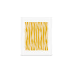 Abstract Organic Stripes Vertical Pattern in Mustard Yellow Art Print Gallery Image 1