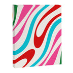 Abstract Wavy Loops Colorful Whimsical Retro Modern Pattern Canvas Print Gallery Image 8