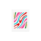 Abstract Wavy Loops Colorful Whimsical Retro Modern Pattern Art Print Gallery Image 1