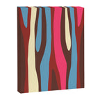 Abstract Wild Stripes Pattern in Pink Maroon Brown Blue Canvas Print Gallery Image 8