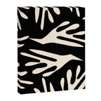 Ailanthus Cutouts Abstract Pattern in Black and Cream Canvas Print Gallery Image 6