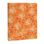 Alice Flowers - Retro Floral Pattern in Orange Tangerine Canvas Print Gallery Image 8
