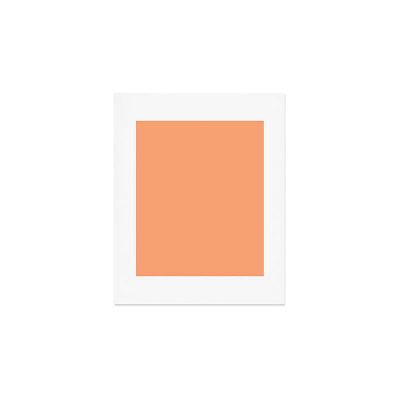 Apricot Peach Solid Color Art Print Gallery Image 1