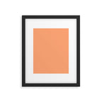 Apricot Peach Solid Color Framed Art Print Gallery Image 6