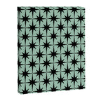 Atomic Age 1950s Retro Starburst Pattern in Black and Mid-Century Modern Mint Canvas Print Gallery Image 6