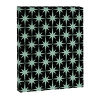 Atomic Age 1950s Retro Starburst Pattern in Mid-Century Modern Mint and Black Canvas Print Gallery Image 6