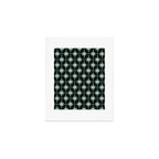 Atomic Age 1950s Retro Starburst Pattern in Mid-Century Modern Mint and Black Art Print Gallery Image 1