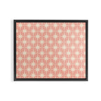 Atomic Age 1950s Retro Starburst Pattern in Cream and Blush Pink  Framed Canvas Print Gallery Image 6