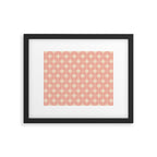 Atomic Age 1950s Retro Starburst Pattern in Cream and Blush Pink  Framed Art Print Gallery Image 5