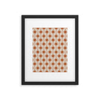 Atomic Age 50s Starburst Pattern in Clay and Light Putty Framed Art Print Gallery Image 5