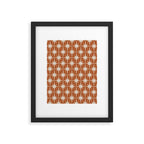 Atomic Age 50s Starburst Pattern in Putty and Light Clay Framed Art Print Gallery Image 5