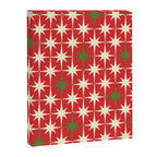 Atomic Age Christmas Starbursts - Midcentury Modern Xmas Holiday Pattern Cream Green Red Canvas Print Gallery Image 6