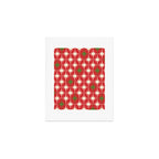 Atomic Age Christmas Starbursts - Midcentury Modern Xmas Holiday Pattern Cream Green Red Art Print Gallery Image 1