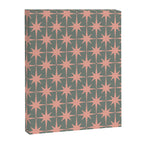Atomic Age Retro 50s Starburst Pattern in Blush Pink and Gray-Green Canvas Print Gallery Image 6