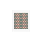 Atomic Age Retro 50s Starburst Pattern in Blush Pink and Gray-Green Art Print Gallery Image 1