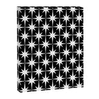 Atomic Age Retro Midcentury 1950s Starburst Pattern in White and Black Canvas Print Gallery Image 6