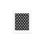 Atomic Age Retro Midcentury 1950s Starburst Pattern in White and Black Art Print Gallery Image 1