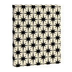 Atomic Age Starbursts - Midcentury Modern Pattern in Black and Retro Cream Canvas Print Gallery Image 6