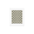 Atomic Age Starbursts - Midcentury Modern Pattern in Black and Retro Cream Art Print Gallery Image 1