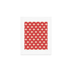 Atomic Age Starbursts - Midcentury Modern Pattern in Cream and Retro Christmas Red Art Print Gallery Image 1