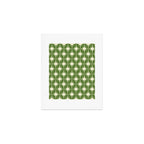 Atomic Age Starbursts - Midcentury Modern Pattern in Cream and Retro Green Art Print Gallery Image 1