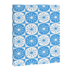 Atomic Dots Checkered Mid Century Modern Retro Blue and White Pattern Canvas Print Gallery Image 8