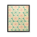 Atomic Dots Midcentury Modern Retro Pattern in 50s Blush Pink, Cream, and Mint Framed Canvas Print Gallery Image 6