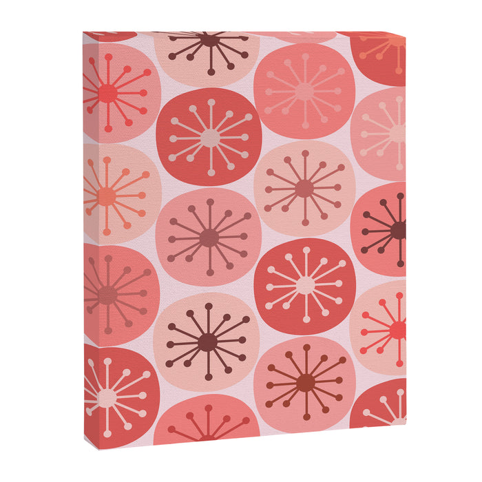Atomic Dots Midcentury Modern Space Age Pattern in Blush Pink Tones Canvas Print Gallery Image 1