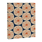 Atomic Dots Retro Geo Pattern in Mid Mid Orange, Beige, and Navy Blue Canvas Print Gallery Image 6